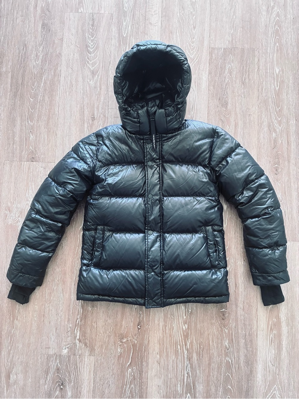 TNA Black Hooded Puffer Jacket